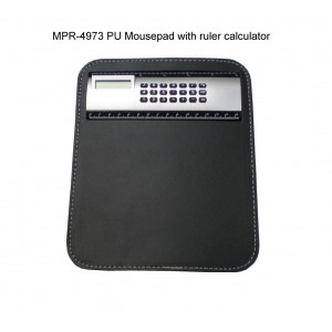PU Mousepad with Calculator and Ruler
